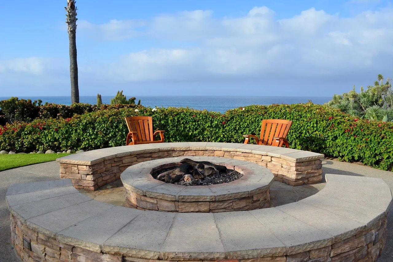 fire-pit-stoned and beach front