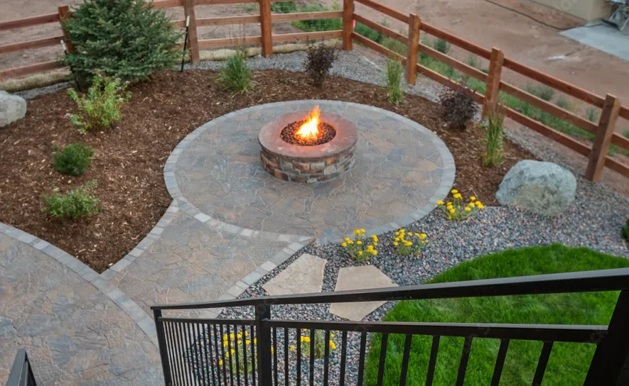 outside circular fire pit
