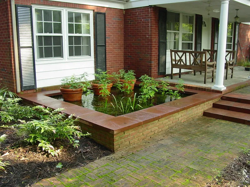 Patio pond backyard water feature