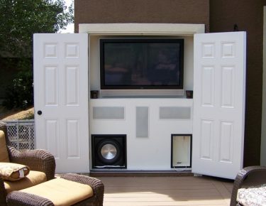 wall mounted outdoor entertainment system cabinet
